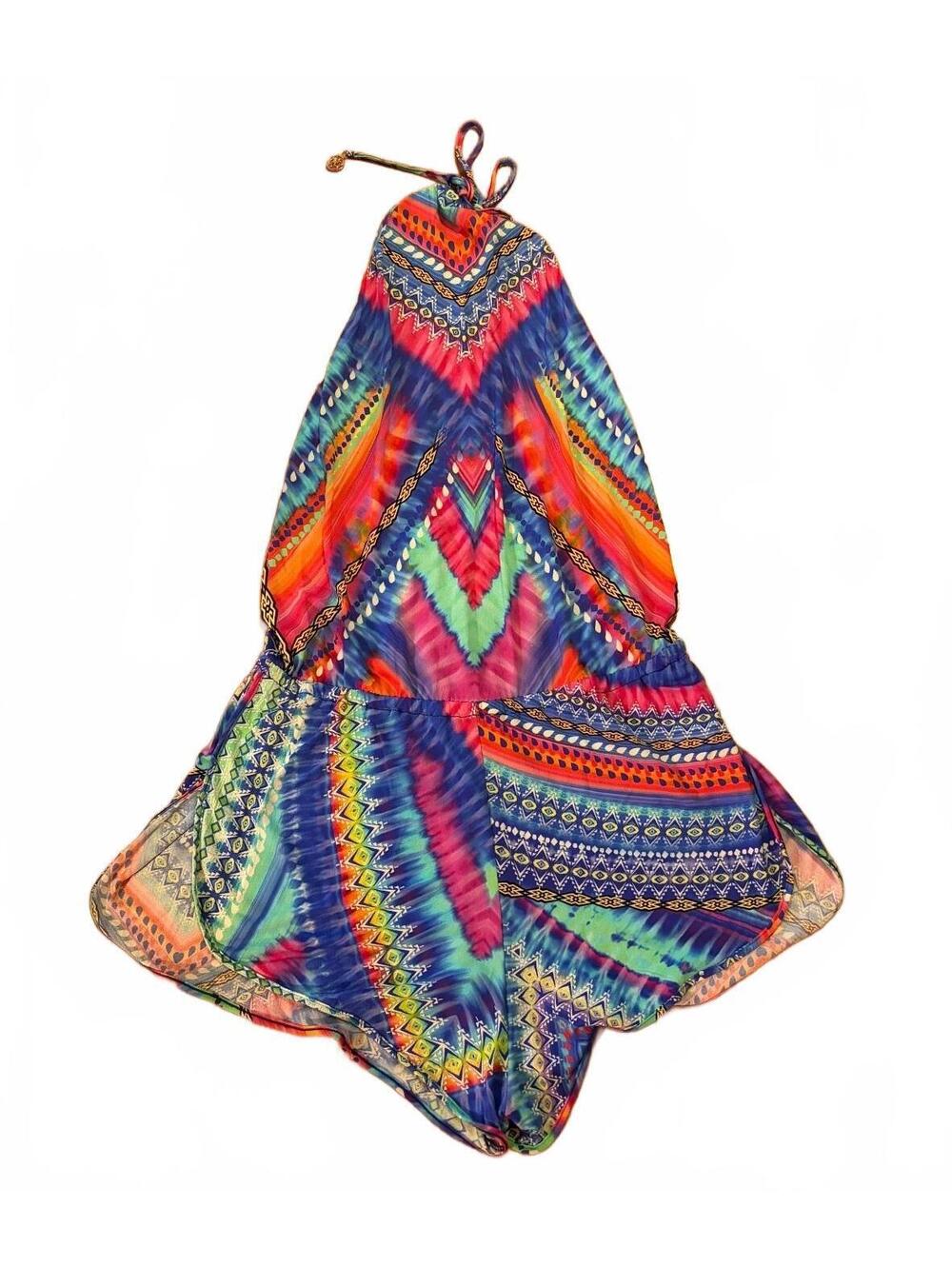Tribal Multicolor Halter Romper